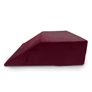 Trickonometry Leg Elevation Pillow with Memory Foam and Washable Velvet Removable Cover (Burgundy)