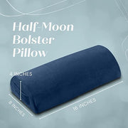 Trickonometry Half Moon Extra Firm Pillows - Versatile D Shaped Half Roll Cushion Support and Bolster Pillow - White