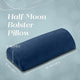 Trickonometry Half Moon Extra Firm Pillows - Versatile D Shaped Half Roll Cushion Support and Bolster Pillow - White