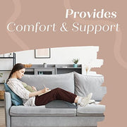 Trickonometry Leg Elevation Pillow with Memory Foam and Washable Velvet Removable Cover (Burgundy)