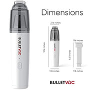 BulletVac Portable Car Vacuum - Handheld Cordless Cleaner - 8000PA Powerful Suction - Deep Cleaning Device - Type-C USB Charging