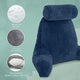 Trickonometry Large Reading Pillow with Arms, Prop Up Chair Cushion (Navy)