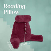 Trickonometry Large Reading Pillow with Arms, Prop Up Chair Cushion (Navy)