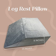 Trickonometry Leg Elevation Pillow with Memory Foam and Washable Velvet Removable Cover (Burgundy)