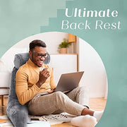 Trickonometry Large Reading Pillow with Arms, Prop Up Chair Cushion (Navy)