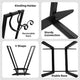 Timbre Timber Firewood Holder Black Iron V-Shaped Freestanding Firewood Holder with Removable Kindling Storage Brackets