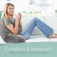 Trickonometry Large Reading Pillow with Arms, Prop Up Chair Cushion (Navy)