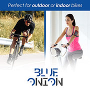 Blue Onion Gel Bike Seat Cover with Safety Reflector - Comfortable Cushion for Exercise Bikes