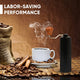 Iron Lion Manual Coffee Grinder with Adjustable Conical Burr for Fresh Whole Beans, Stainless Steel, Smooth Hand Crank Grinding