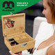 MustStash Bamboo Stash Box with Smell-proof UV Glass Jars - with Combination Lock